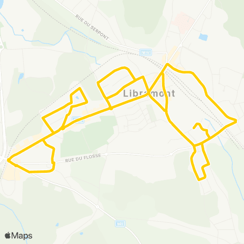 TEC Namur-Luxembourg Circuit Scolaire de Libramont (Blancheau) map
