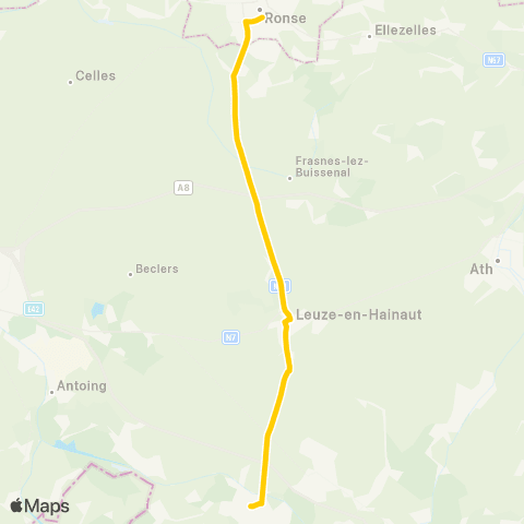 TEC Hainaut Péruwelz - Ronse / Renaix map