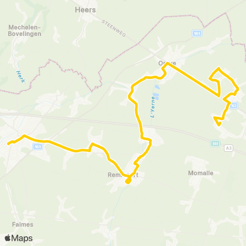 TEC Liège - Verviers Pousset - Remicourt - Oreye - Thys - Crisnée map