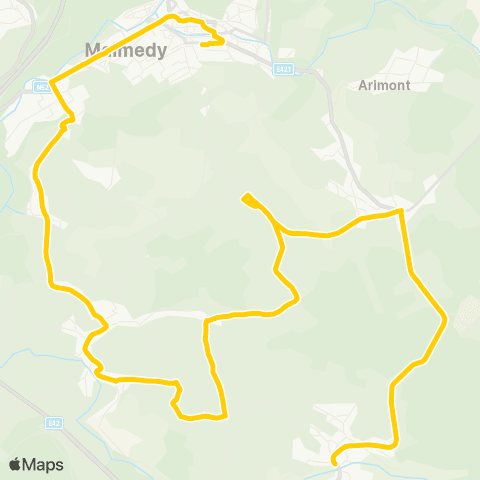 TEC Liège - Verviers Baugnez - Lasnenville - Malmedy map