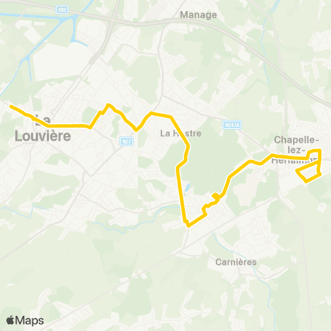TEC Hainaut Chapelle-Lez-Herlaimont Cité - la Louvière map