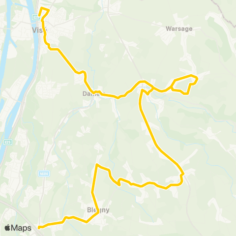 TEC Liège - Verviers Barchon - Trembleur - Aubin - Dalhem - Visé map