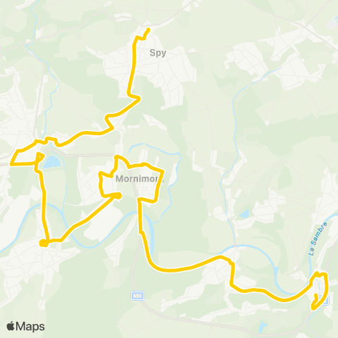 TEC Namur-Luxembourg Floreffe - Jemeppe-sur-Sambre - Spy map