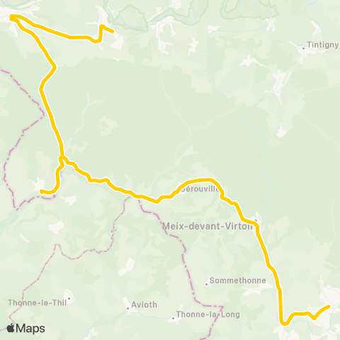 TEC Namur-Luxembourg Virton - Florenville - Izel map