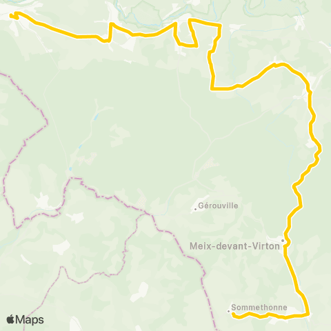 TEC Namur-Luxembourg Sommethonne - Izel - Florenville map