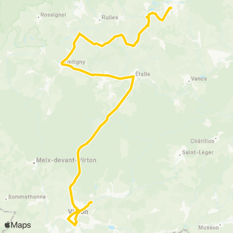 TEC Namur-Luxembourg Habay - Virton map