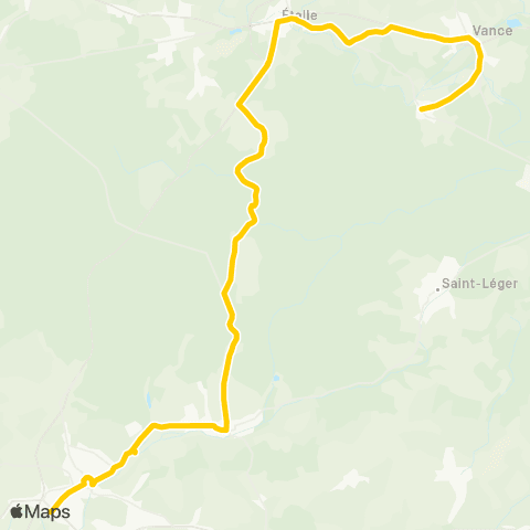 TEC Namur-Luxembourg Chantemelle - Virton map