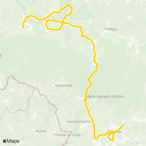 TEC Namur-Luxembourg Pin - Virton map