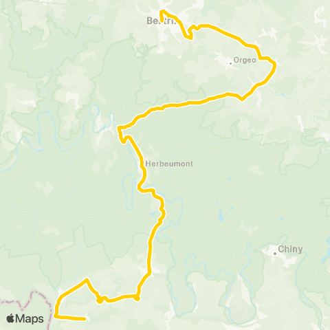 TEC Namur-Luxembourg Lambermont - Bertrix map