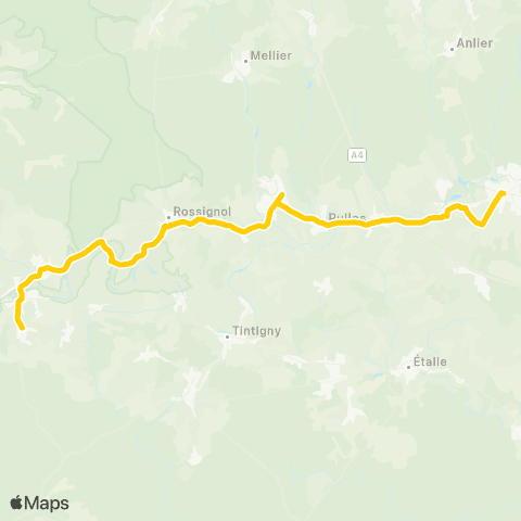 TEC Namur-Luxembourg Valansart - Habay map