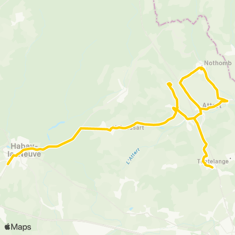 TEC Namur-Luxembourg Metzert - Habay map