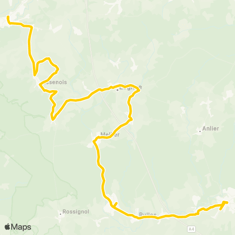 TEC Namur-Luxembourg Neufchâteau - Habay map