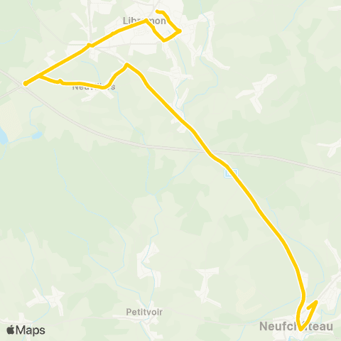 TEC Namur-Luxembourg Libramont - Neufchâteau map
