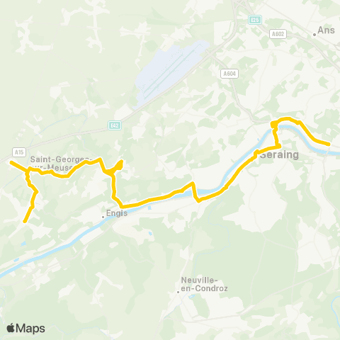 TEC Liège - Verviers Liège - Ivoz - Flémalle - Stockay map