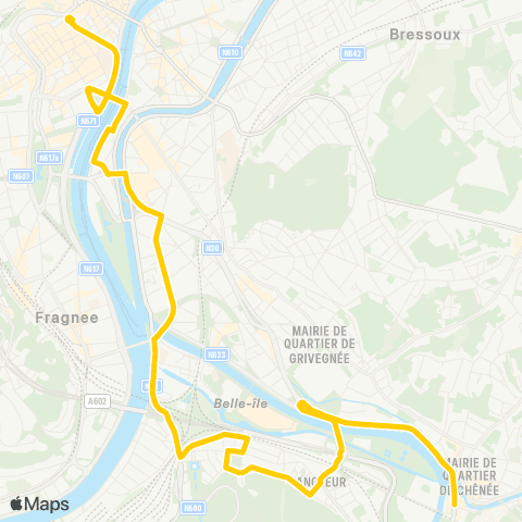 TEC Liège - Verviers Rép. Française - Angleur - Chênée map