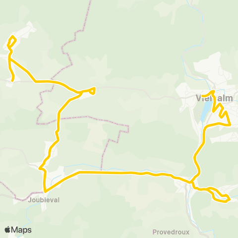 TEC Namur-Luxembourg Arbrefontaine - Bêche - Vielsalm map