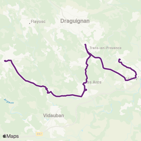 TEDbus L13 - la Motte-le Muy-Lorgues map