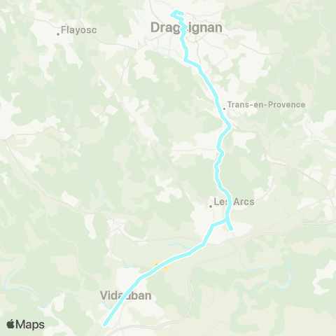 TEDbus L09 - Vidauban - Draguignan map