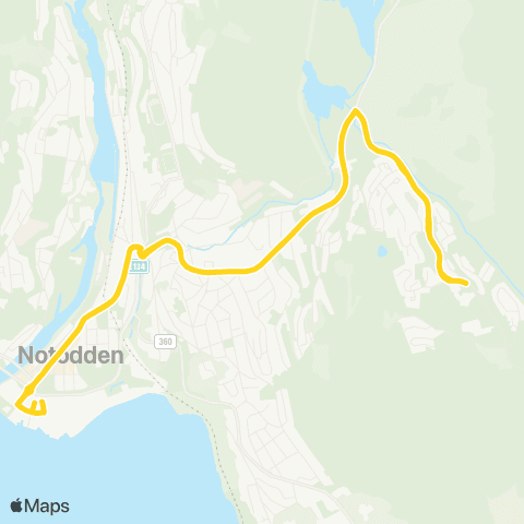 Farte Notodden-Høgås map