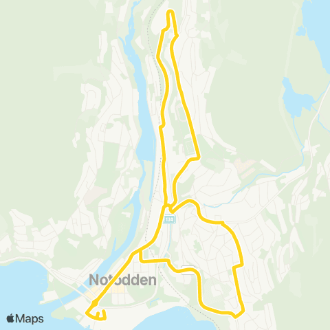 Farte Notodden-Sætre-Tinnebyen map