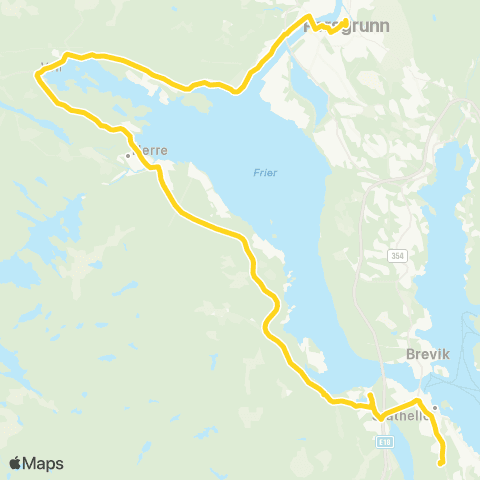 Farte Porsgrunn-Herre-Stathelle map