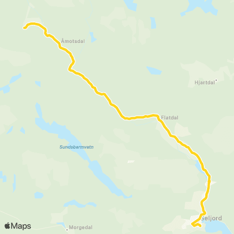 Farte Seljord-Flatdal-Åmotsdal map