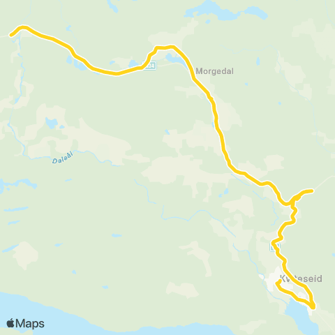 Farte Morgedal-Brunkeberg-Kviteseid map