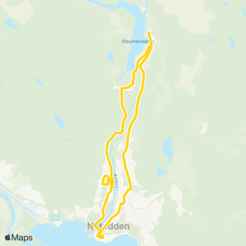 Farte Notodden-Schia-Årlifoss map