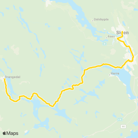 Farte Drangedal-Porsgrunn-Skien map