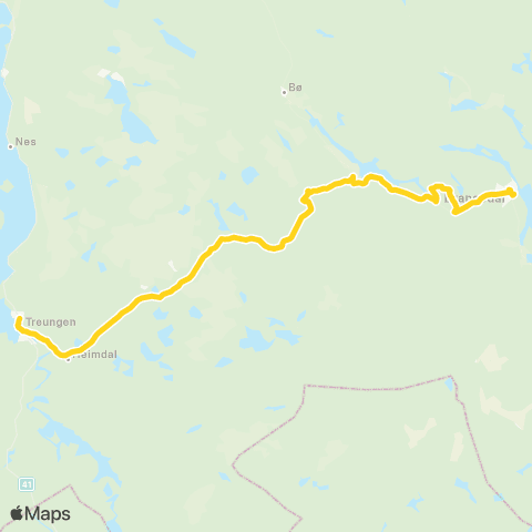 Farte Drangedal-Treungen map