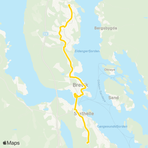 Farte Heistad-Brevik-Stathelle map