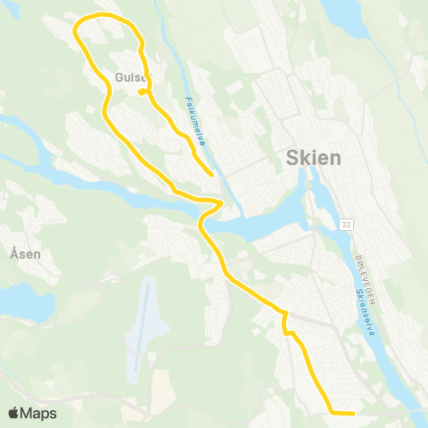 Farte Gulset-Kjørbekk map