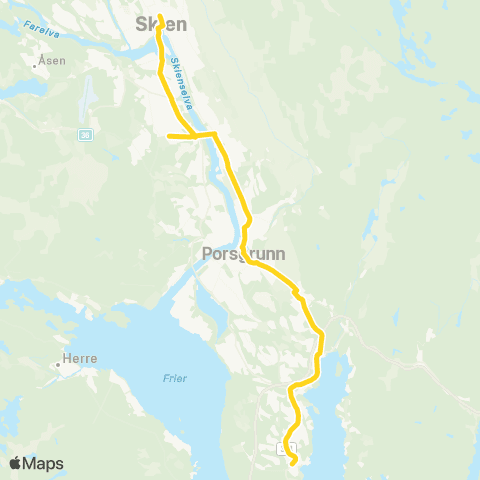 Farte Heistad-Skien map