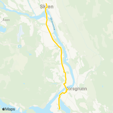 Farte Herøya-Nenset-Skien map