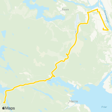 Farte Rognsbru-Gimsøy-Kjørbekkhøgda map