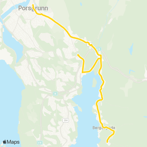 Farte Porsgrunn-Bergsbygda map