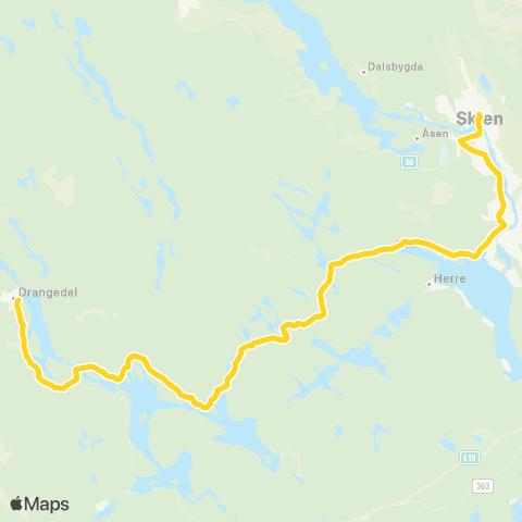 Farte Drangedal-Porsgrunn-Skien map