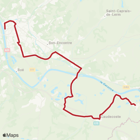 Tempo Saint-Sixte - Gare / Latour map
