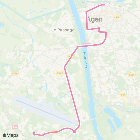 Tempo Agropole - UPSA - Ctre culturel - Préf. - Gare (via Jasmin) map