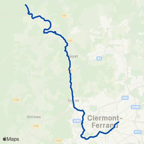 TER Auvergne-Rhône-Alpes Clermont-Ferrand - le Mont Dore map