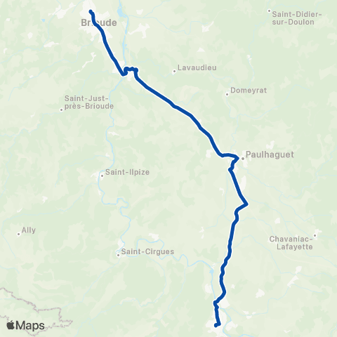 TER Auvergne-Rhône-Alpes Clermont-Ferrand - Nîmes map