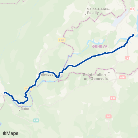 TER Auvergne-Rhône-Alpes Lyon Part Dieu - Genève Cornavin map