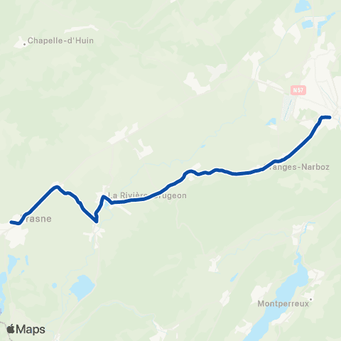 TER Mobigo (Bourgogne-Franche-Comté) Pontarlier - Frasne map
