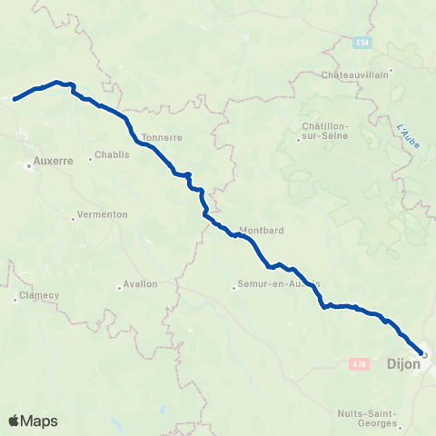 TER Mobigo (Bourgogne-Franche-Comté) Paris - Lyon P d map