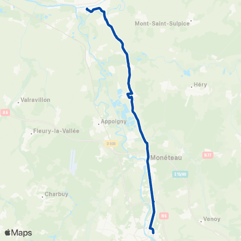 TER Mobigo (Bourgogne-Franche-Comté) Dijon - Laroche - Auxerre map