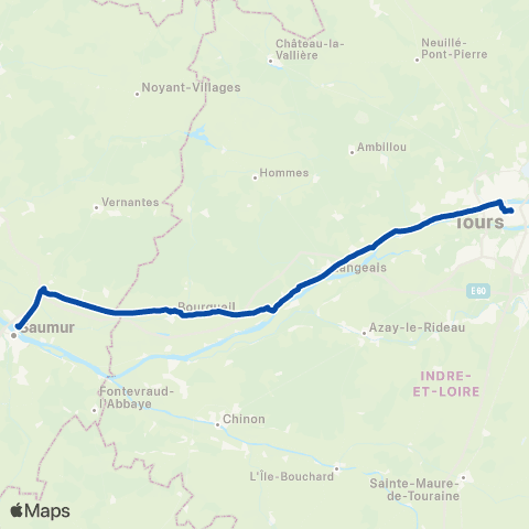 TER Rémi (Centre-Val de Loire) Orléans - Nantes - le Croisic map