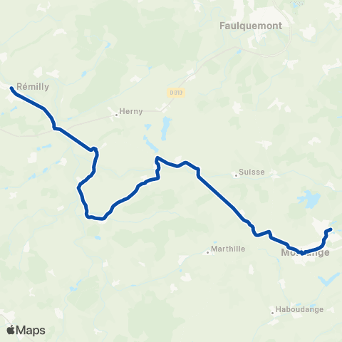 TER Fluo (Grand Est) Rémilly - Morhange map