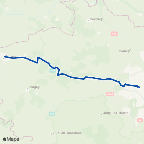 TER Fluo (Grand Est) Reims - Fismes map