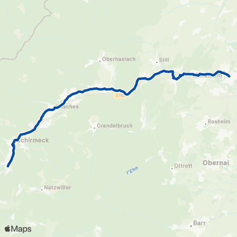 TER Fluo (Grand Est) Strasbourg - Rothau map