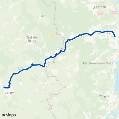 TER Fluo (Grand Est) Metz - Hagondange - Verdun map